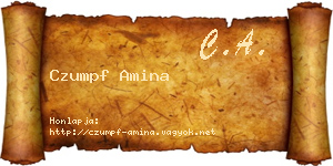 Czumpf Amina névjegykártya